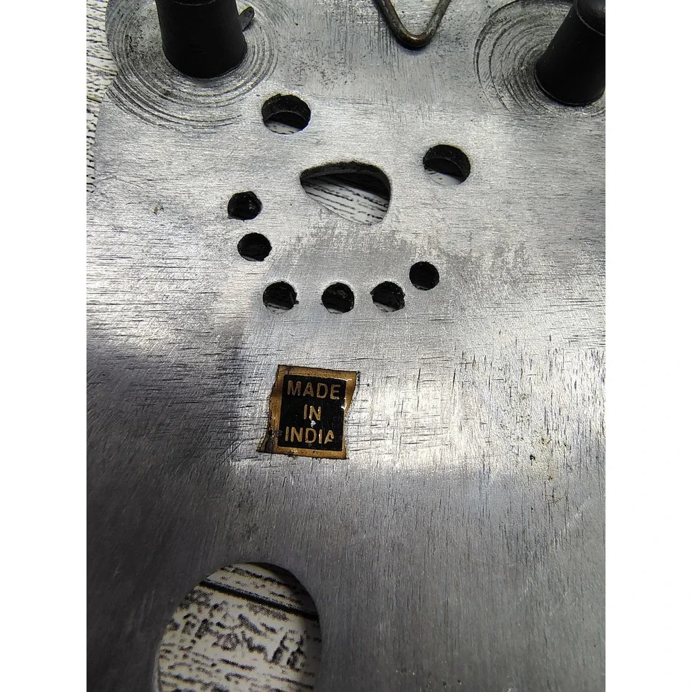Metal Snowman Trivet • Rustic Holiday Kitchen Decor •‎ Silver Winter Cottagecore